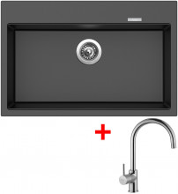 Sinks MAXIMO 780 Metalblack + Vitalia 